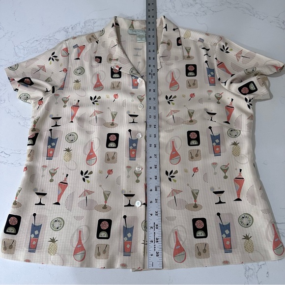 Tori Richard Silk Fun Print Shirt Pant Set 14 - Picture 15 of 16